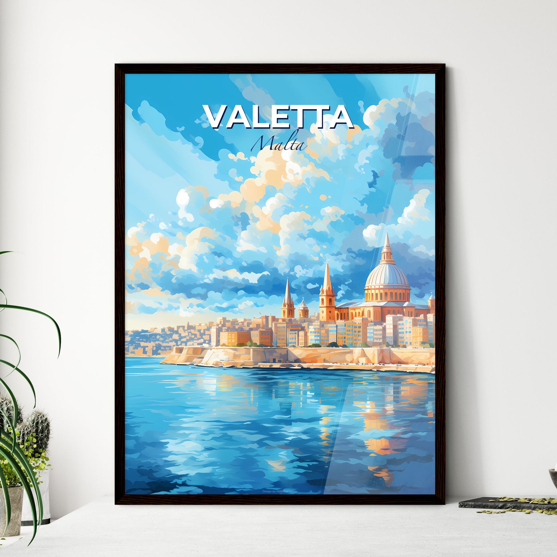 Valetta Malta Skyline - A City By The Water - Customizable Travel Gift Default Title