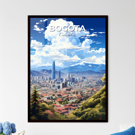 Bogota Columbia Skyline - A City With Trees And Mountains In The Background - Customizable Travel Gift Default Title