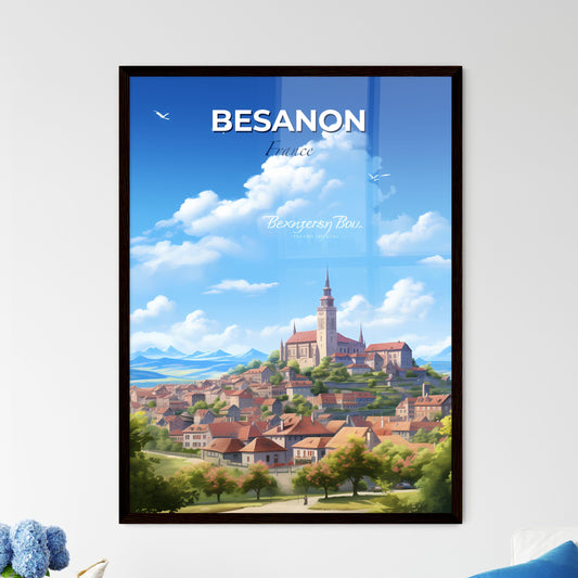 Besanon France Skyline - A Town With A Tower And Trees - Customizable Travel Gift Default Title