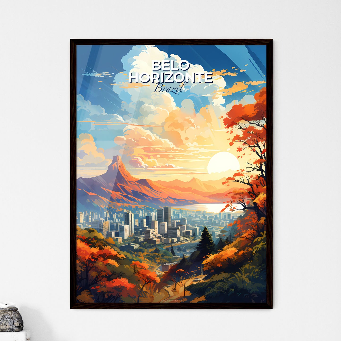 Belo Horizonte Brazil Skyline - A City In The Fall - Customizable Travel Gift Default Title