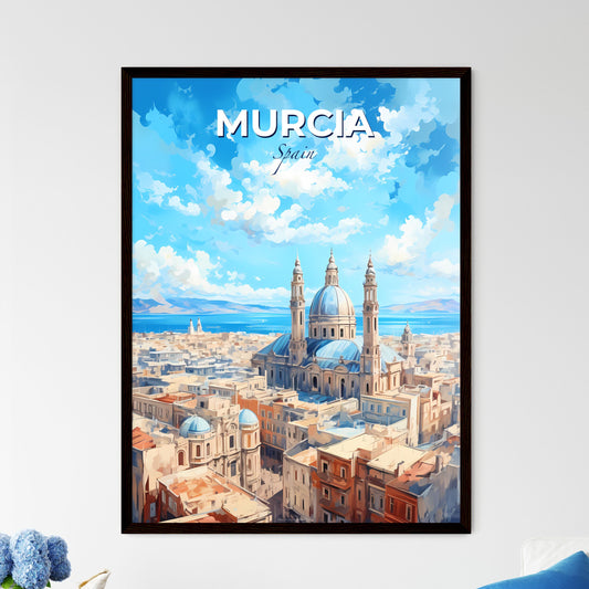 Murcia Spain Skyline - A Large Building With Towers And A Blue Sky With Clouds - Customizable Travel Gift Default Title