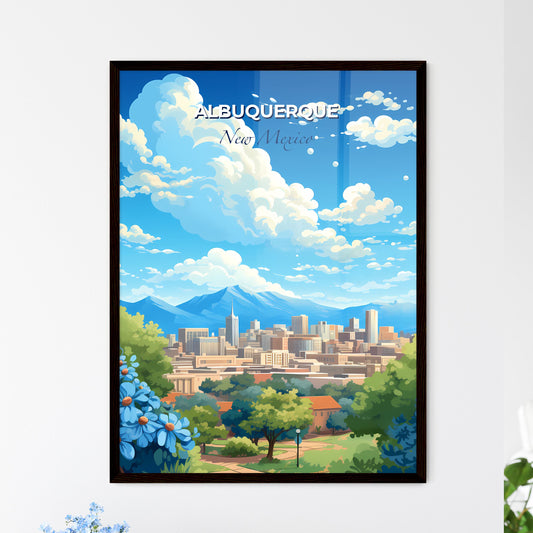 Albuquerque New Mexico Skyline - A Cityscape With Mountains In The Background - Customizable Travel Gift Default Title