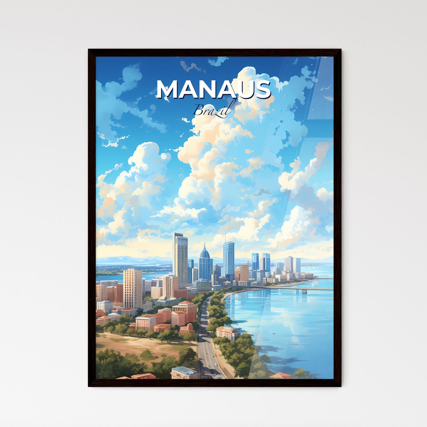 Manaus Brazil Skyline - A City By The Water - Customizable Travel Gift Default Title