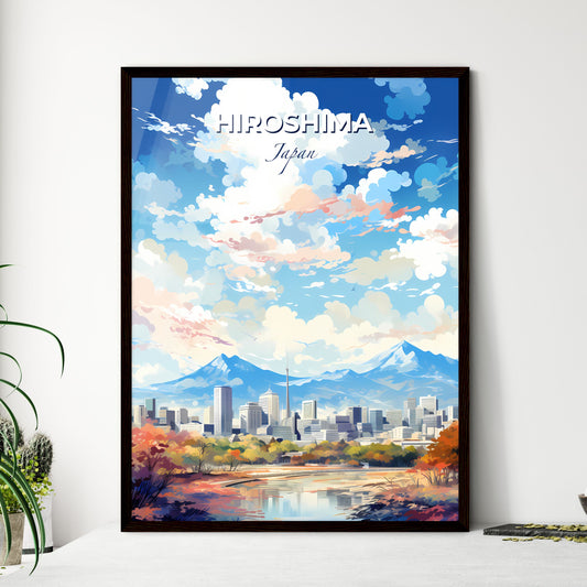 Hiroshima Japan Skyline - A Cityscape With Mountains In The Background - Customizable Travel Gift Default Title