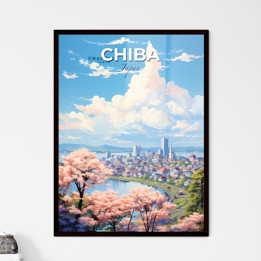 Chiba Japan Skyline - A City With Pink Flowers And A River - Customizable Travel Gift Default Title