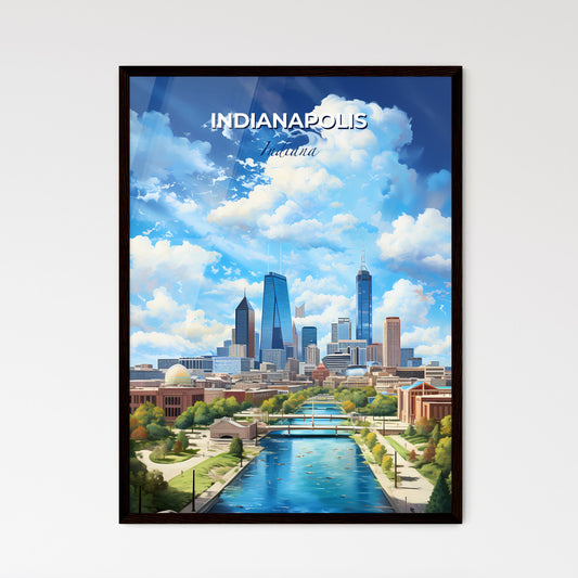 Indianapolis Indiana Skyline - A City With A River And Trees - Customizable Travel Gift Default Title