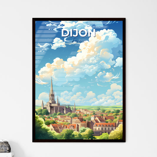 Dijon France Skyline - A City With A Church And Trees - Customizable Travel Gift Default Title