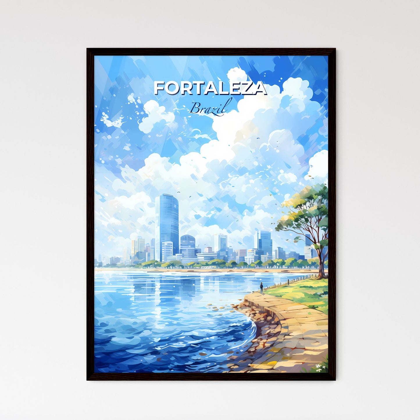 Fortaleza Brazil Skyline - A City By The Water - Customizable Travel Gift Default Title