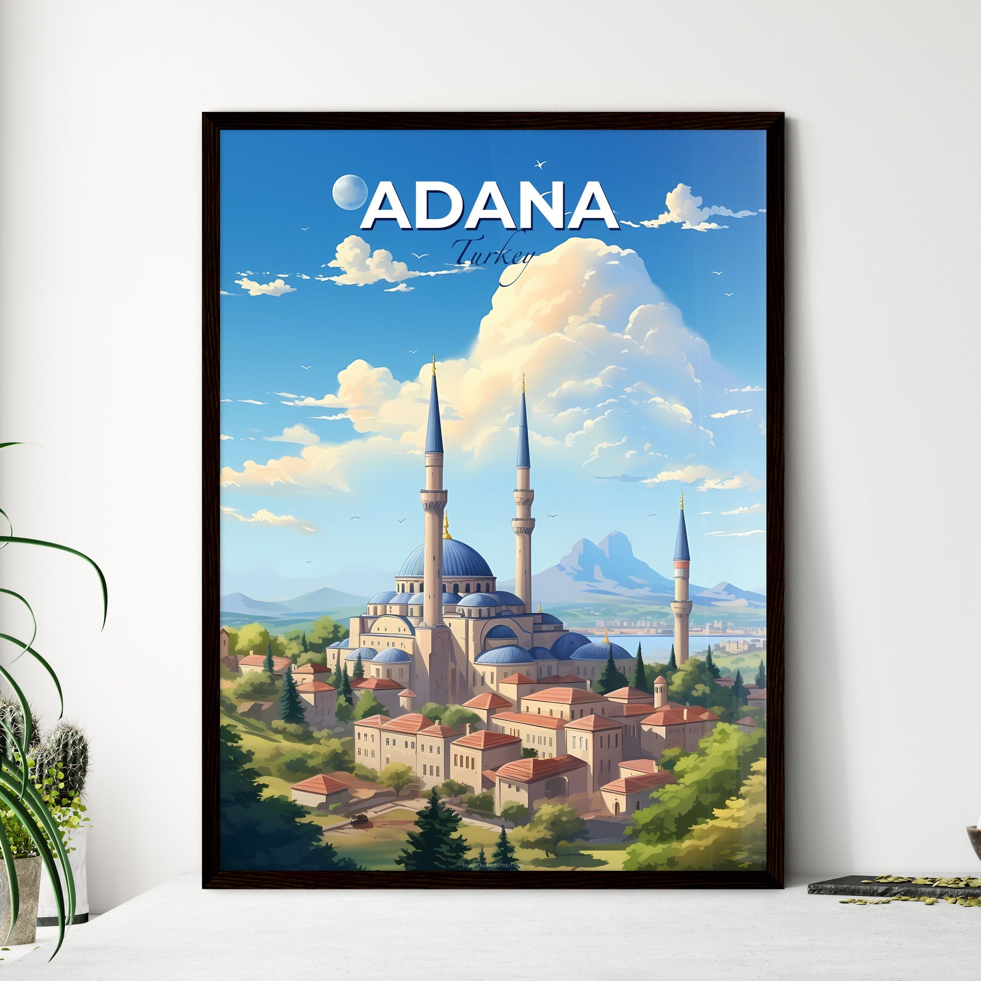 Adana Turkey Skyline - A Large Building With Towers And A City In The Background - Customizable Travel Gift Default Title