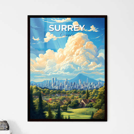 Surrey Canada Skyline - A City Landscape With Trees And Buildings - Customizable Travel Gift Default Title