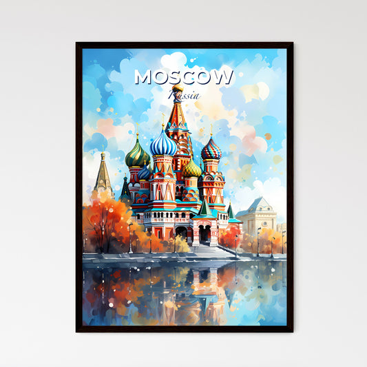 Moscow Russia Skyline - A Colorful Building With Trees And A Body Of Water - Customizable Travel Gift Default Title