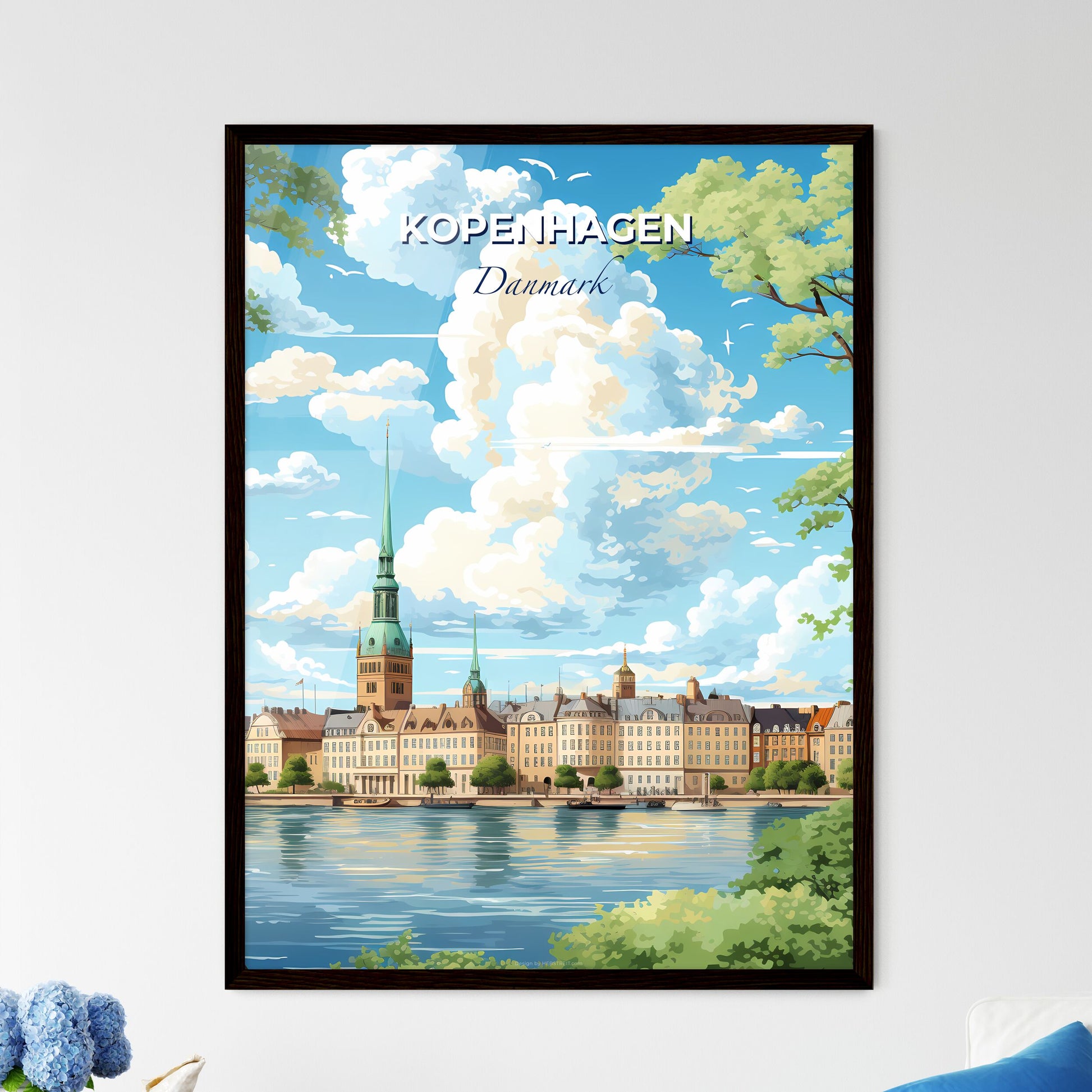 Kopenhagen Danmark Skyline - A City By The Water - Customizable Travel Gift Default Title