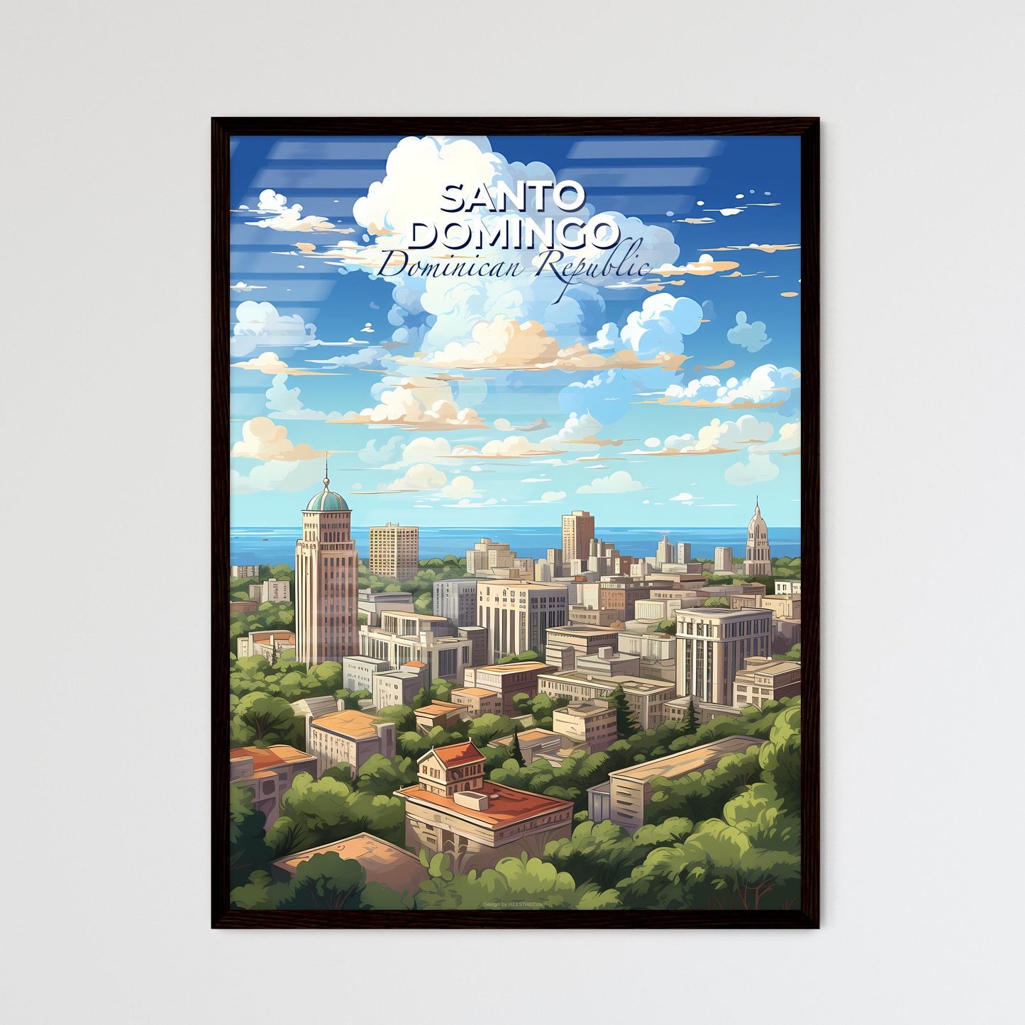 Santo Domingo Dominican Republic Skyline - A City With Trees And Buildings - Customizable Travel Gift Default Title