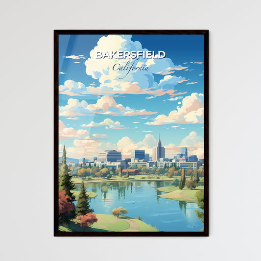 Bakersfield California Skyline - A City By A Lake - Customizable Travel Gift Default Title