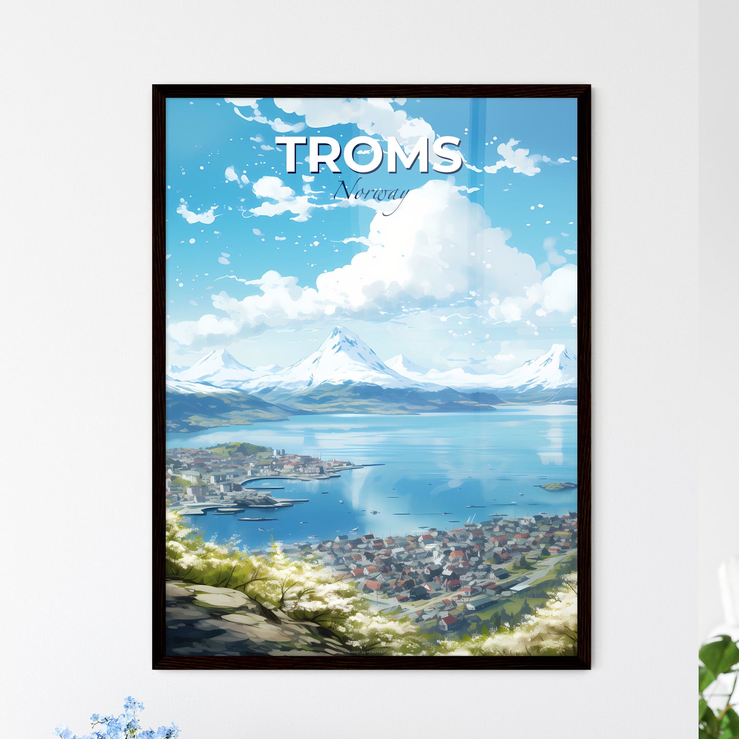 Troms Norway Skyline - A City Next To A Body Of Water - Customizable Travel Gift Default Title