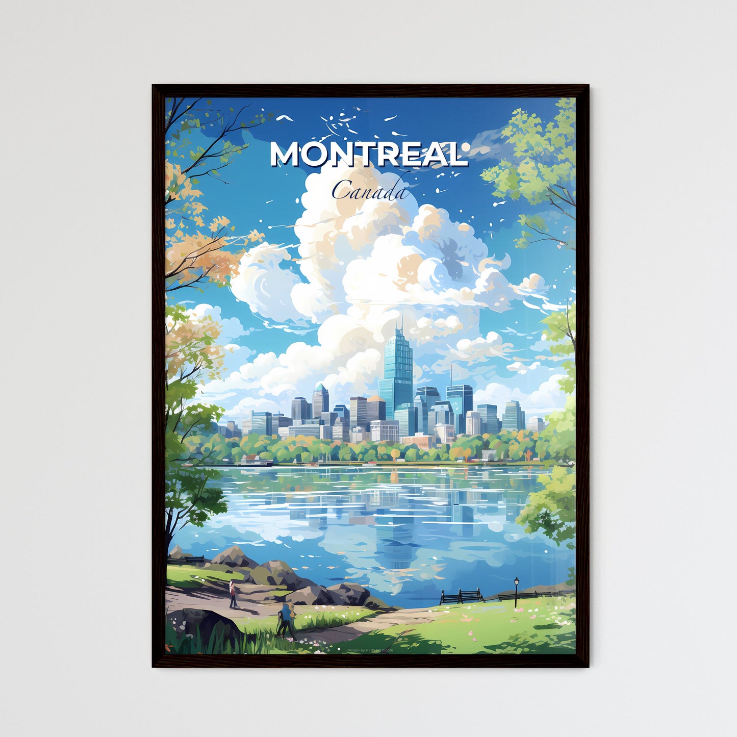 Montreal Canada Skyline - A City By A Lake - Customizable Travel Gift Default Title