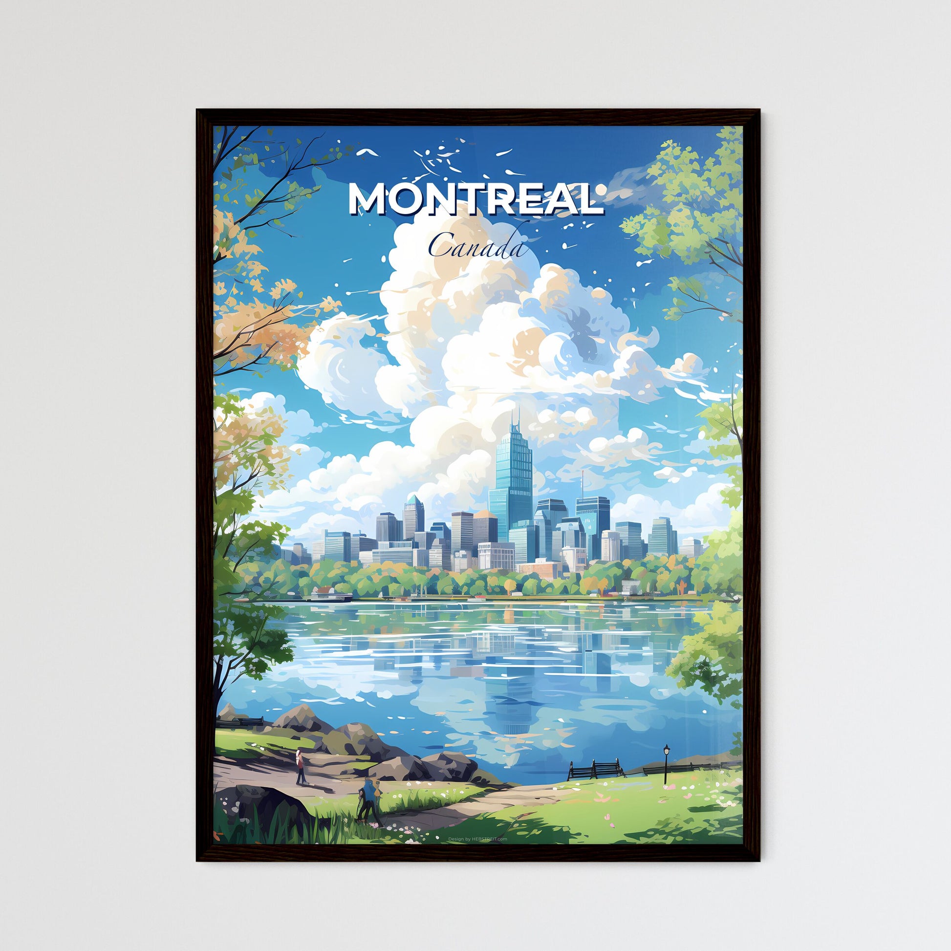 Montreal Canada Skyline - A City By A Lake - Customizable Travel Gift Default Title