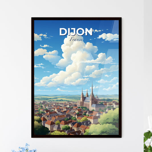 Dijon France Skyline - A City With A Church And Trees - Customizable Travel Gift Default Title