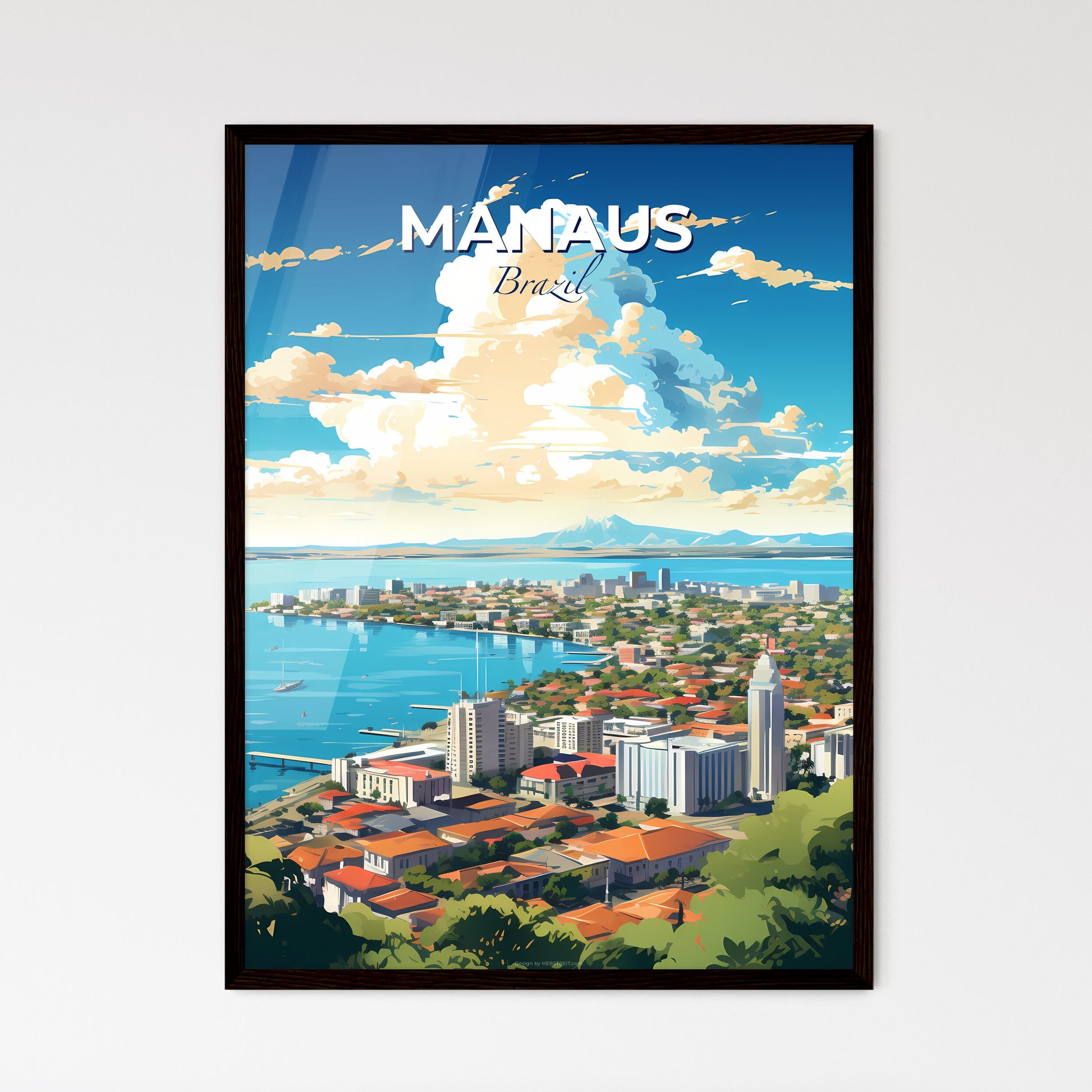 Manaus Brazil Skyline - A City Next To A Body Of Water - Customizable Travel Gift Default Title