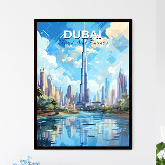 Dubai United Arab Emirates Skyline - A Water Next To A City - Customizable Travel Gift Default Title