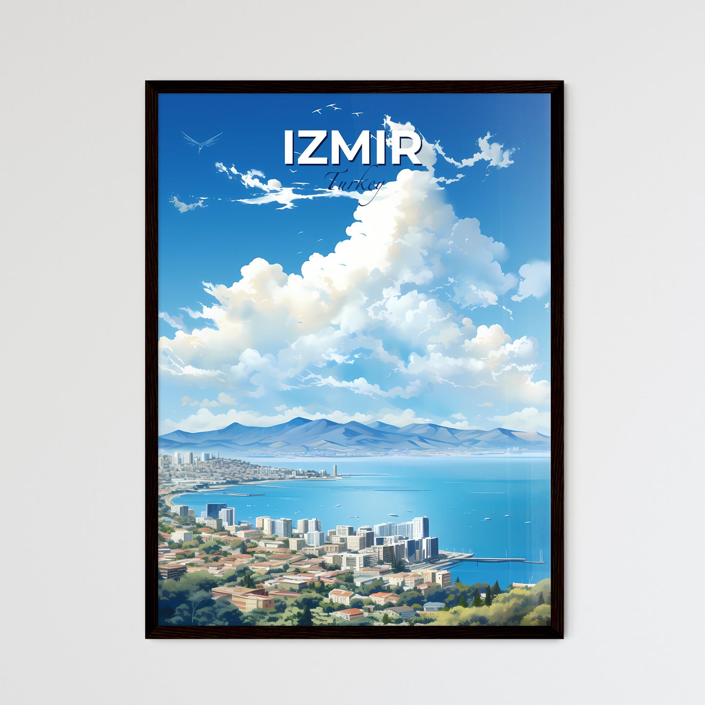 Izmir Turkey Skyline - A City Next To The Water - Customizable Travel Gift Default Title