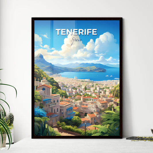Tenerife Spain Skyline - A City With Trees And Mountains In The Background - Customizable Travel Gift Default Title