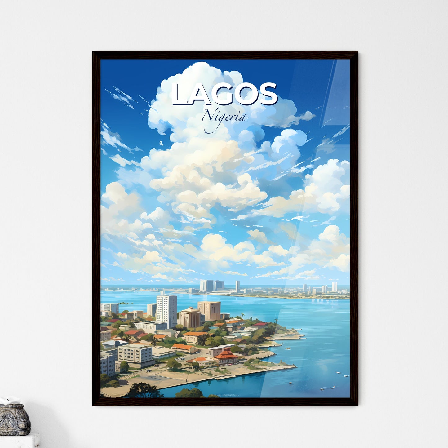 Lagos Nigeria Skyline - A City Next To A Body Of Water - Customizable Travel Gift Default Title