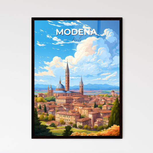 Modena Italy Skyline - A City With A Blue Sky And Clouds - Customizable Travel Gift Default Title