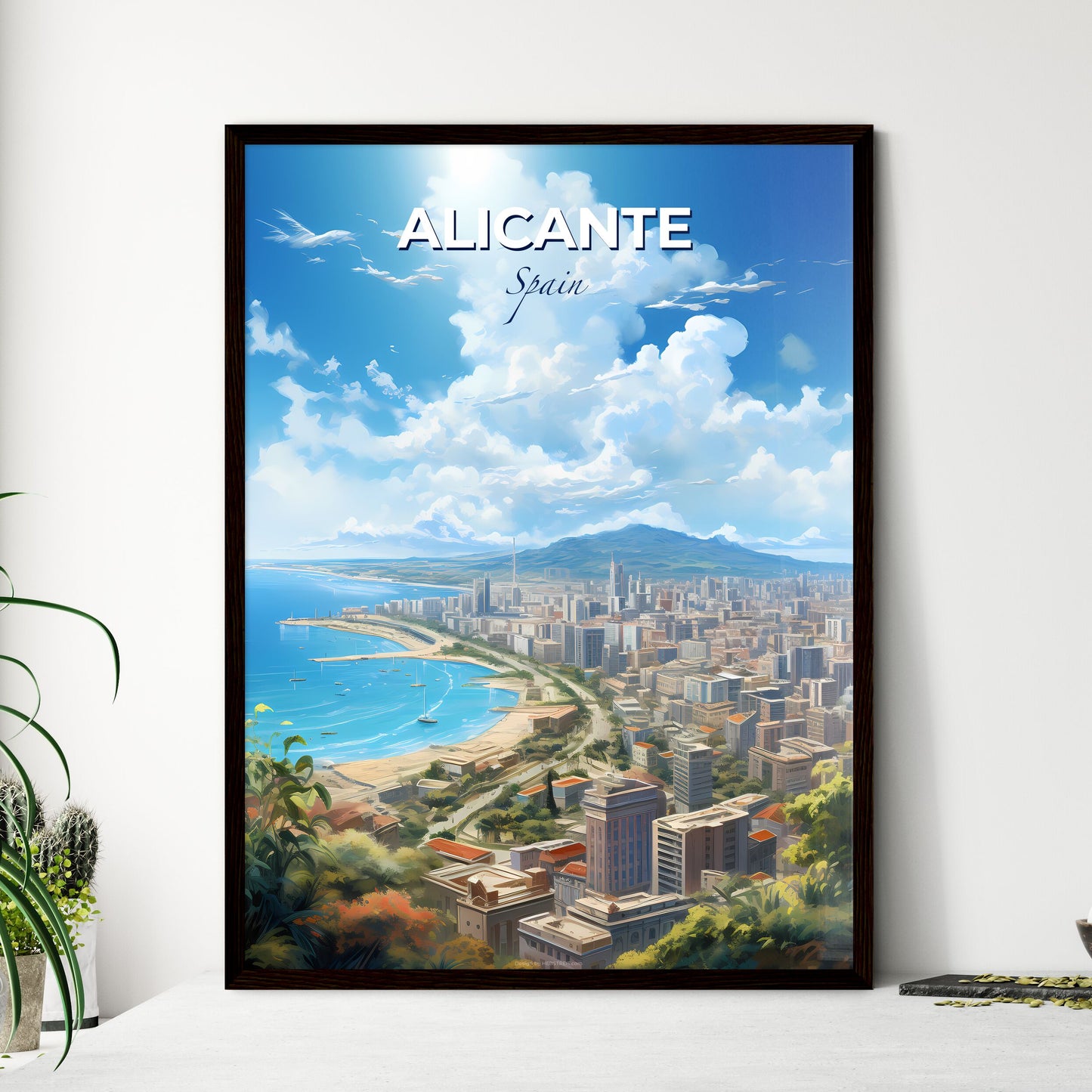 Alicante Spain Skyline - A City By The Water - Customizable Travel Gift Default Title