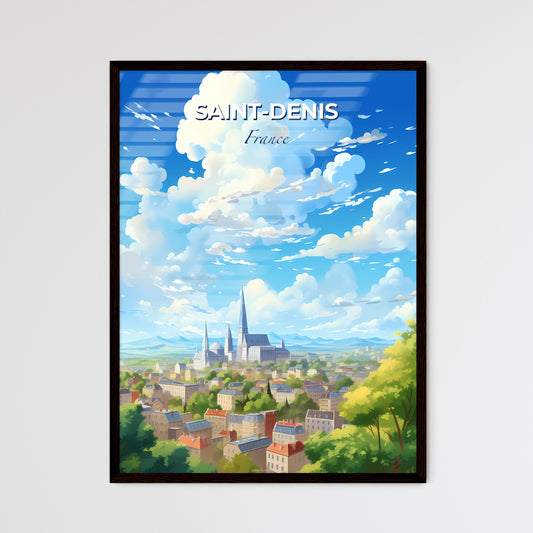 Saint-Denis France Skyline - A City With A Tower And Buildings - Customizable Travel Gift Default Title