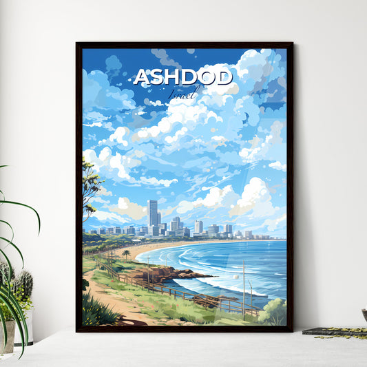 Ashdod Israel Skyline - A Beach With A City And A Body Of Water - Customizable Travel Gift Default Title