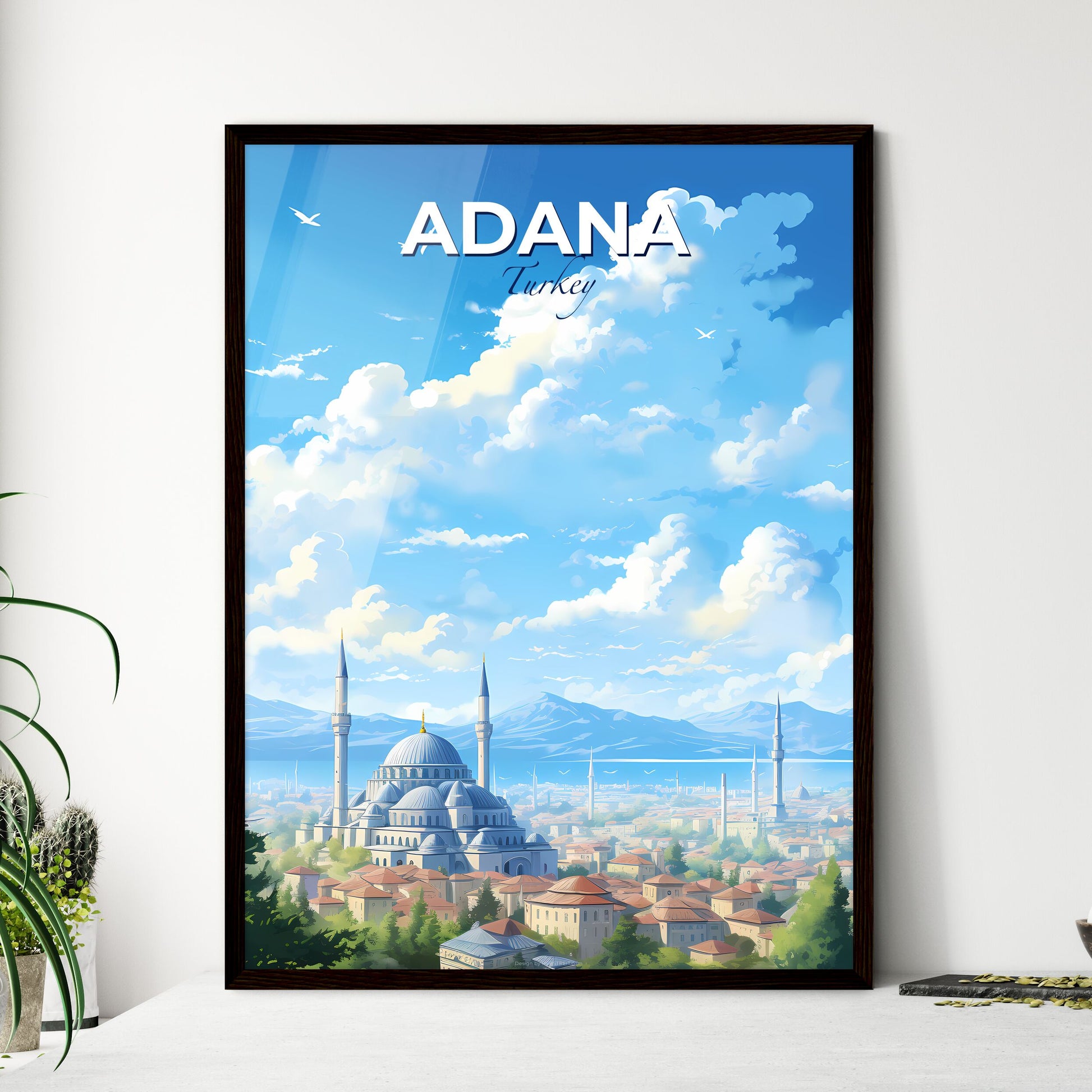 Adana Turkey Skyline - A Large Building With Towers And A City In The Background - Customizable Travel Gift Default Title