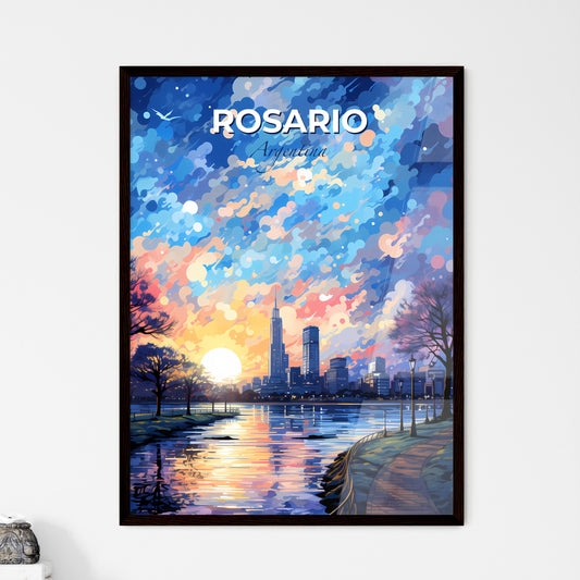 Rosario Argentina Skyline - A Water Body With Trees And A City In The Background - Customizable Travel Gift Default Title
