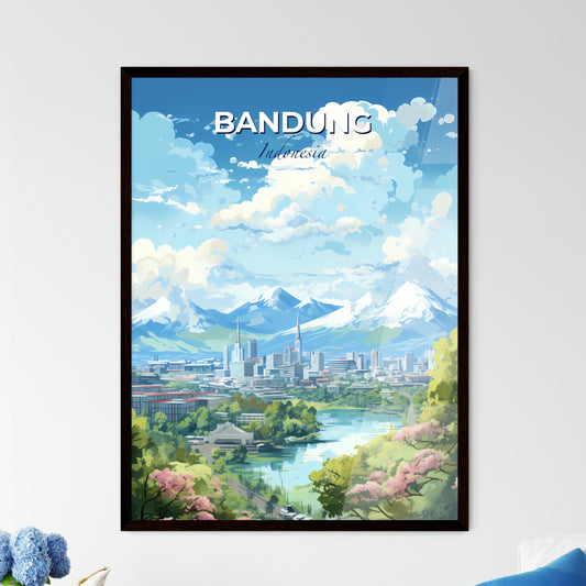 Bandung Indonesia Skyline - A City With Trees And Mountains In The Background - Customizable Travel Gift Default Title