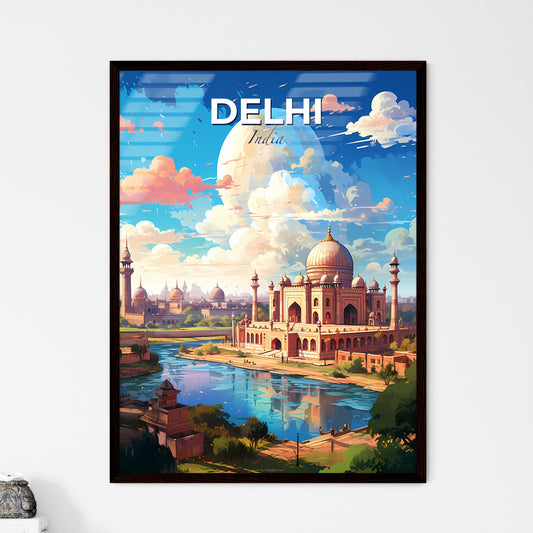 Delhi India Skyline - A Large Building With Towers And A River - Customizable Travel Gift Default Title