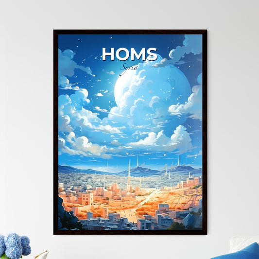 Homs Syria Skyline - A City With Buildings And Mountains In The Background - Customizable Travel Gift Default Title