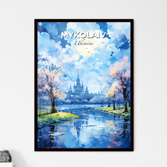 Mykolaiv Ukraine Skyline - A Water Way With Trees And A Castle In The Background - Customizable Travel Gift Default Title