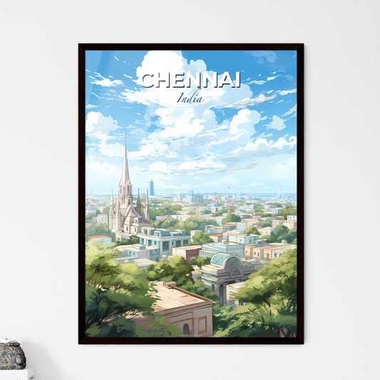 Chennai India Skyline - A City With A Tall Spire And Trees - Customizable Travel Gift Default Title