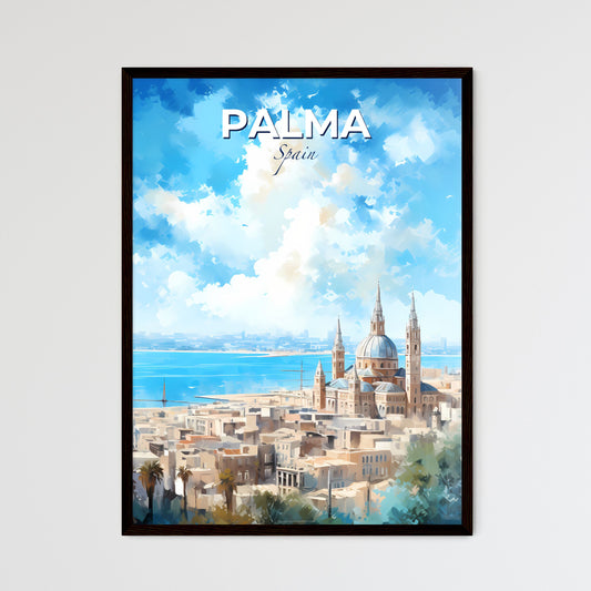 Palma Spain Skyline - A City With A Large Building And A Body Of Water - Customizable Travel Gift Default Title