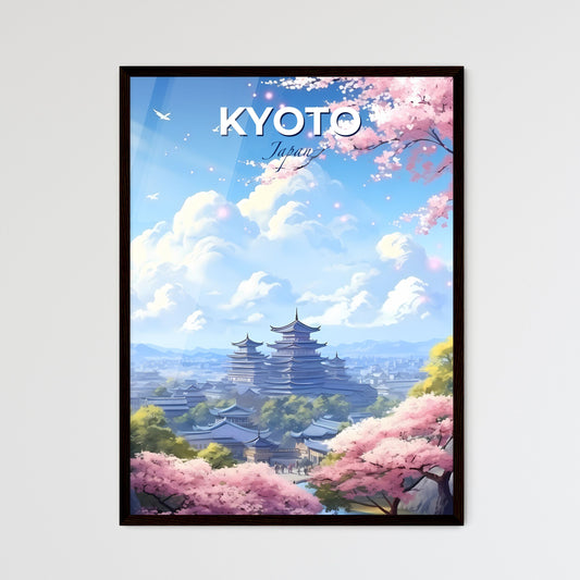 Kyoto Japan Skyline - A Landscape Of A City With Buildings And Trees - Customizable Travel Gift Default Title