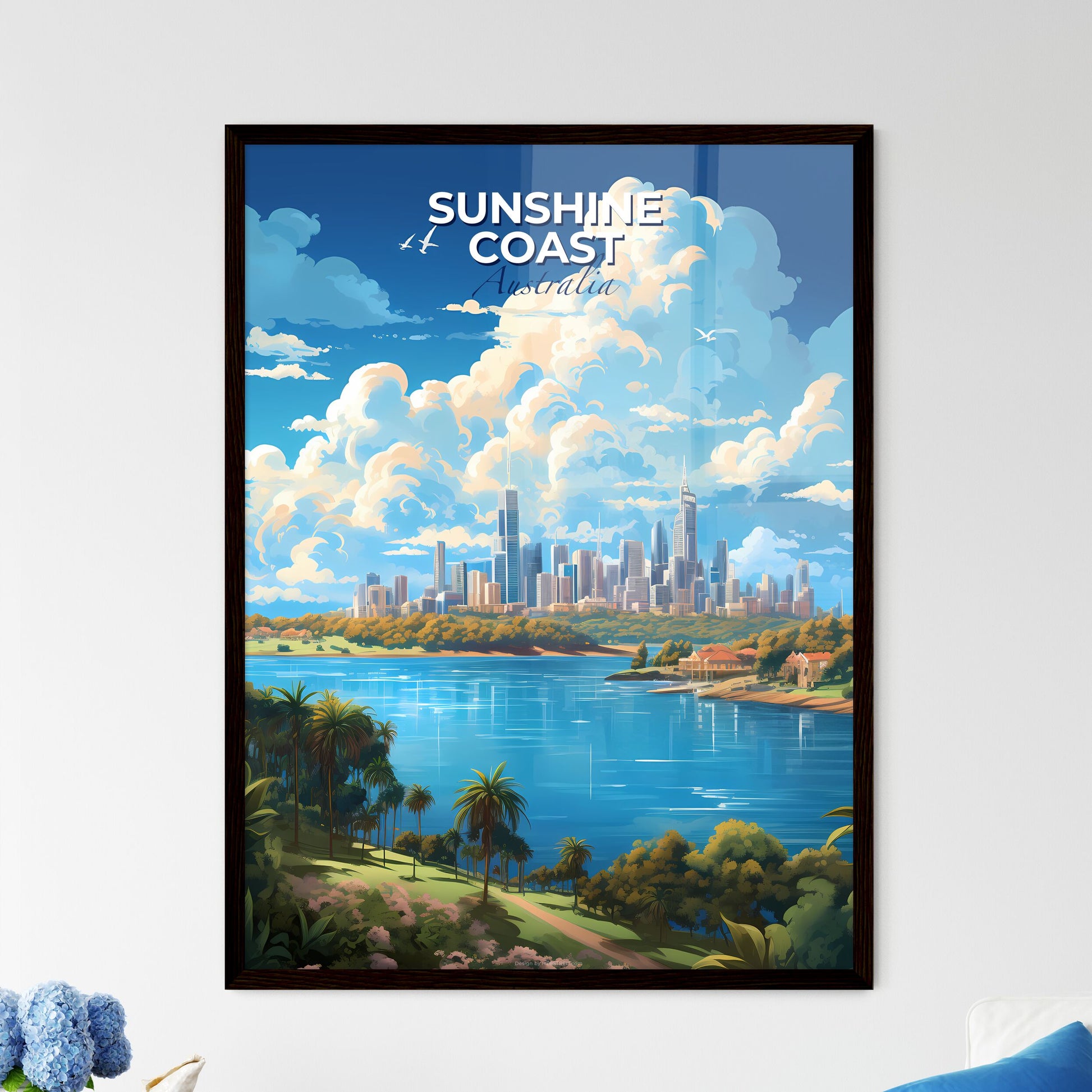 Sunshine Coast Australia Skyline - A City By A Lake - Customizable Travel Gift Default Title