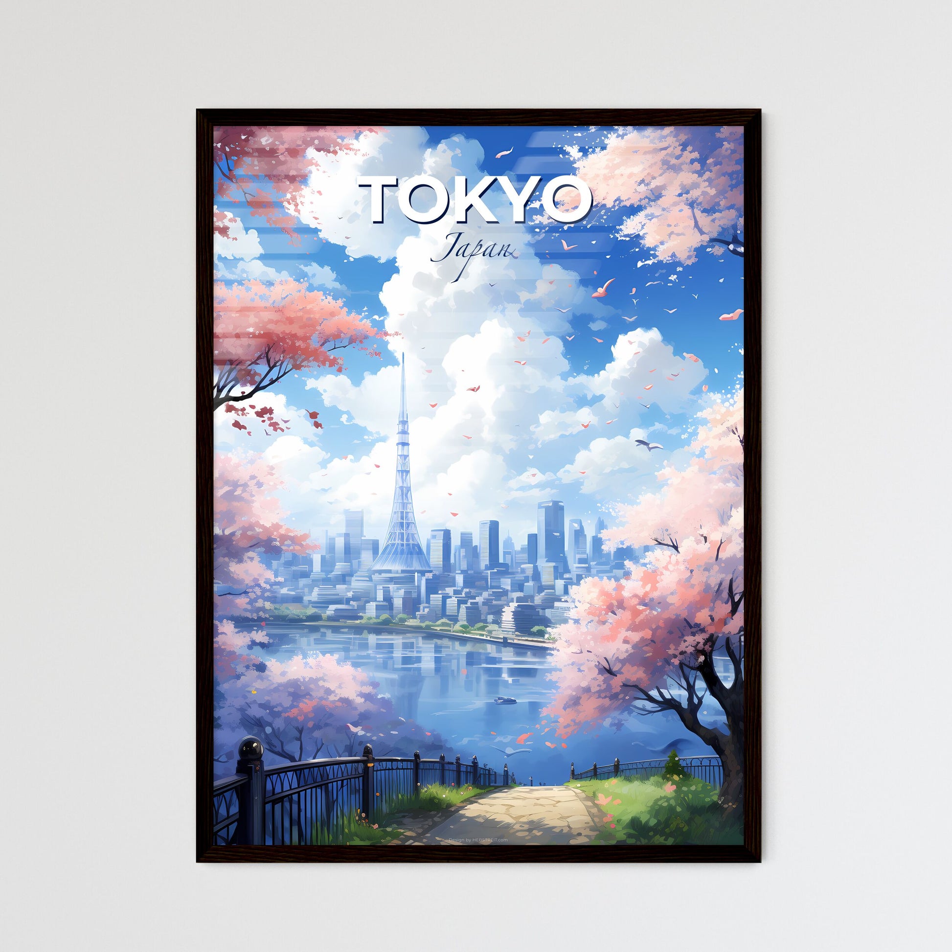 Tokio Skyline - A Cityscape With A River And Trees - Customizable Travel Gift Default Title