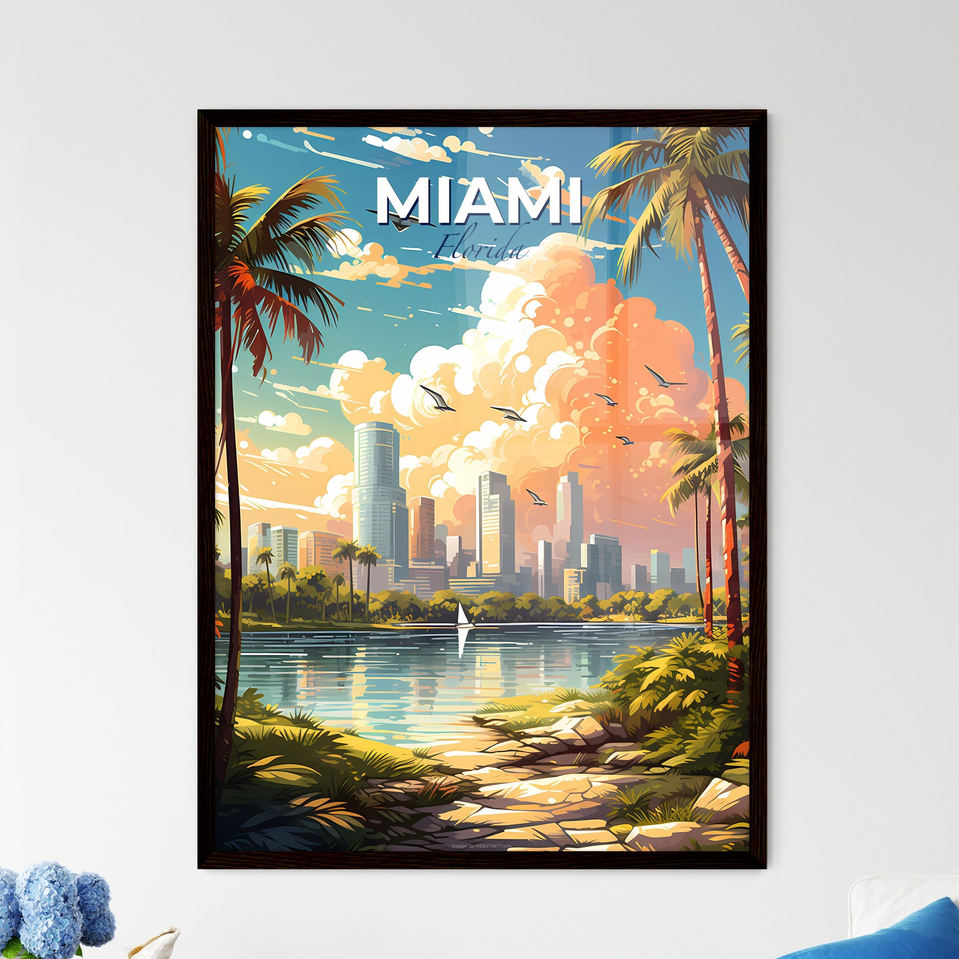 Miami Florida Skyline - A City By The Water - Customizable Travel Gift Default Title