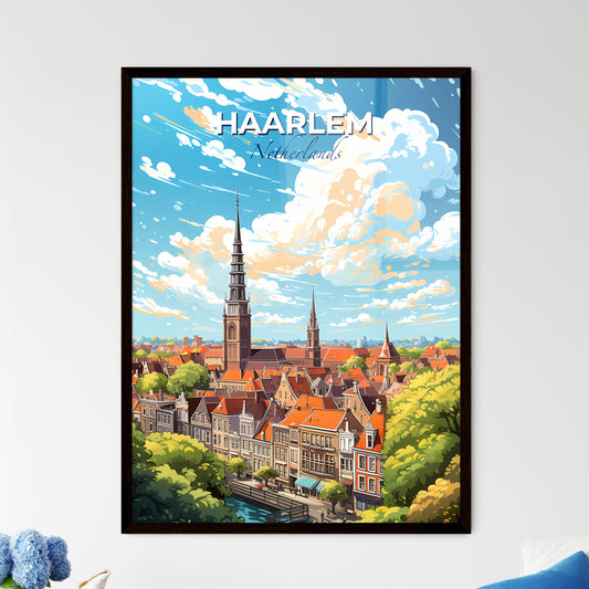 Haarlem Netherlands Skyline - A City With A Tall Tower - Customizable Travel Gift Default Title