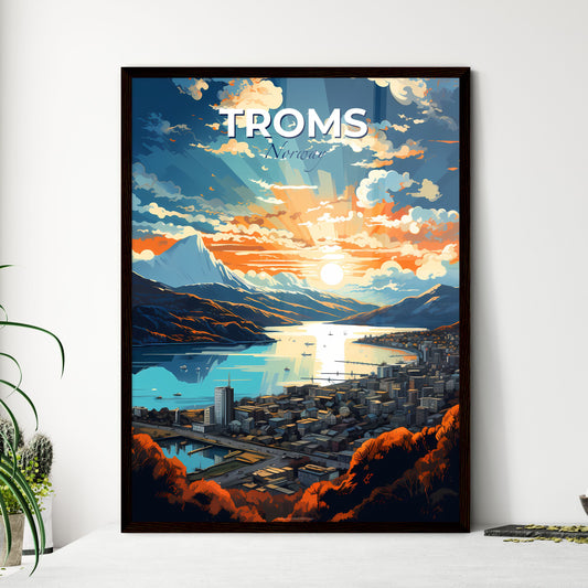 Troms Norway Skyline - A City Next To A Lake - Customizable Travel Gift Default Title