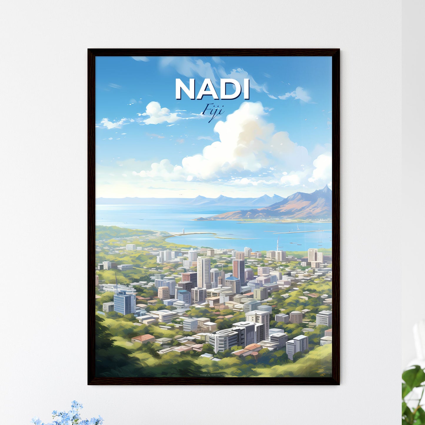 Nadi Fiji Skyline - A City By The Water - Customizable Travel Gift Default Title