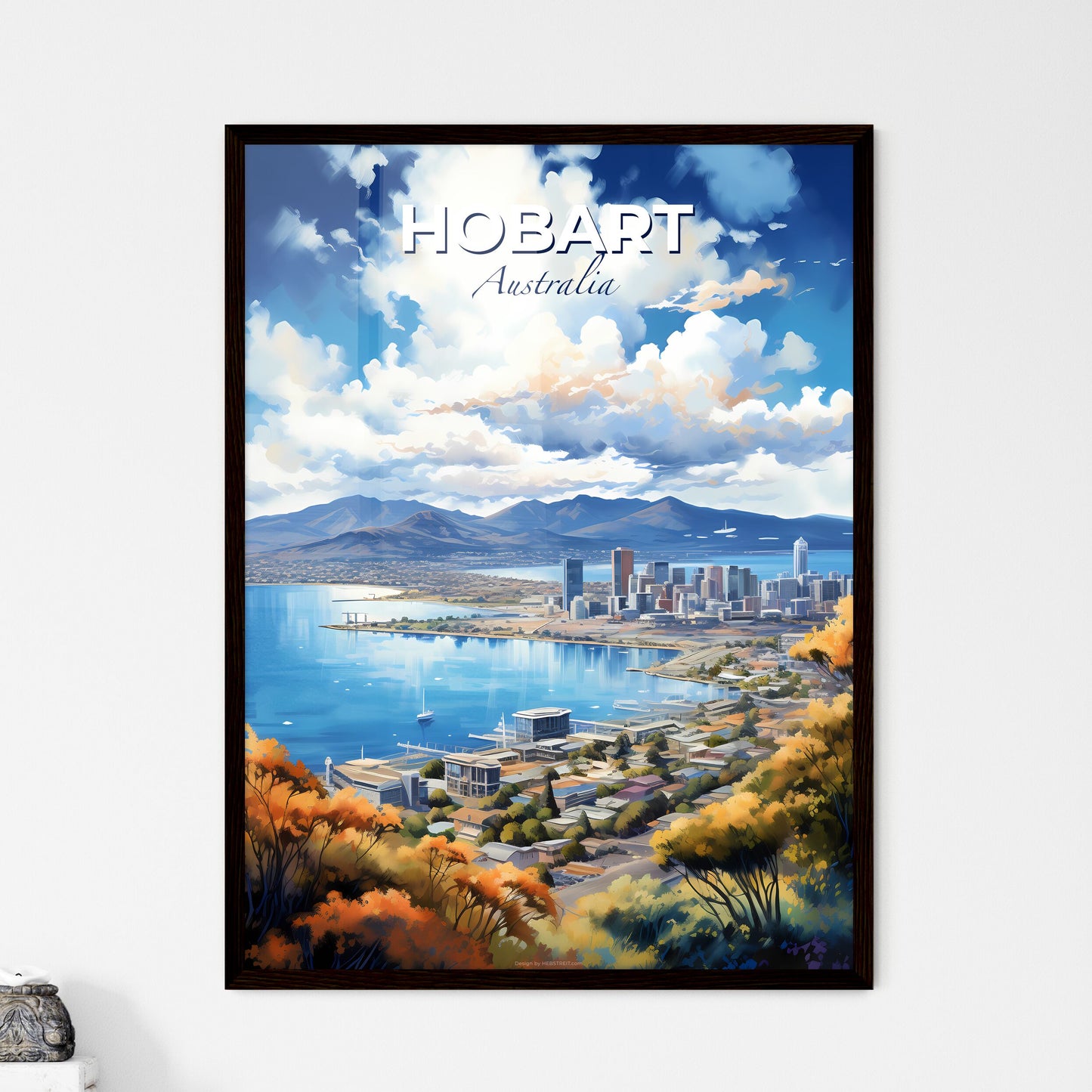 Hobart Australia Skyline - A City By The Water - Customizable Travel Gift Default Title