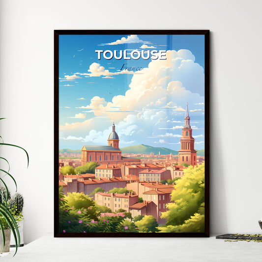 Toulouse France Skyline - A City With Towers And Trees - Customizable Travel Gift Default Title