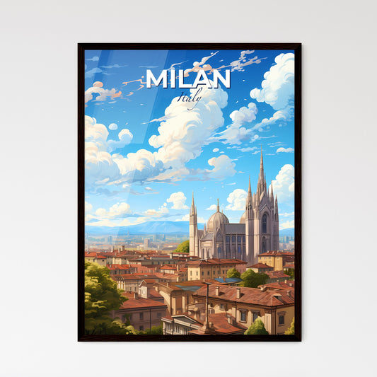 Milan Italy Skyline - A City With A Castle And A Large Building - Customizable Travel Gift Default Title