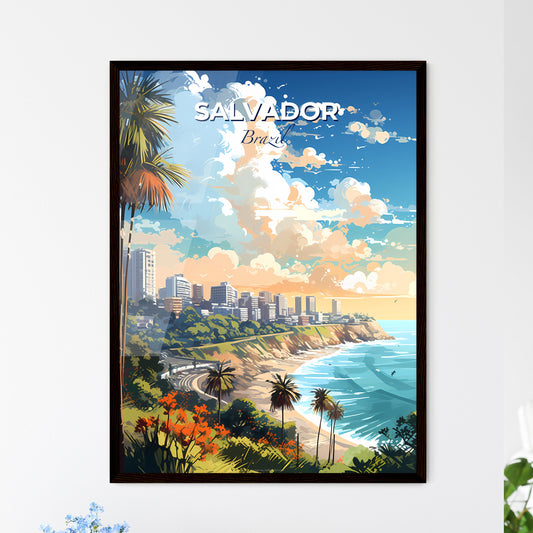 Salvador Brazil Skyline - A City On A Beach - Customizable Travel Gift Default Title